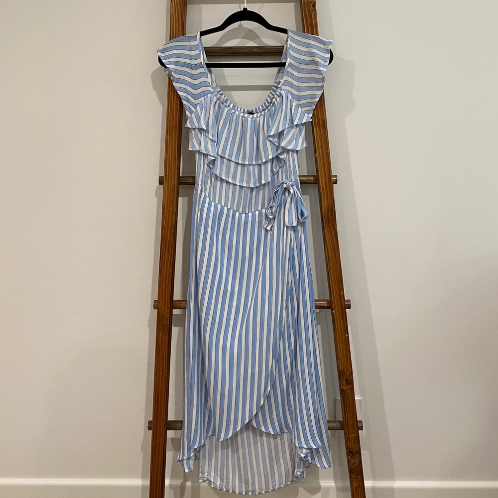 Cotton On Blue and White Striped Dress